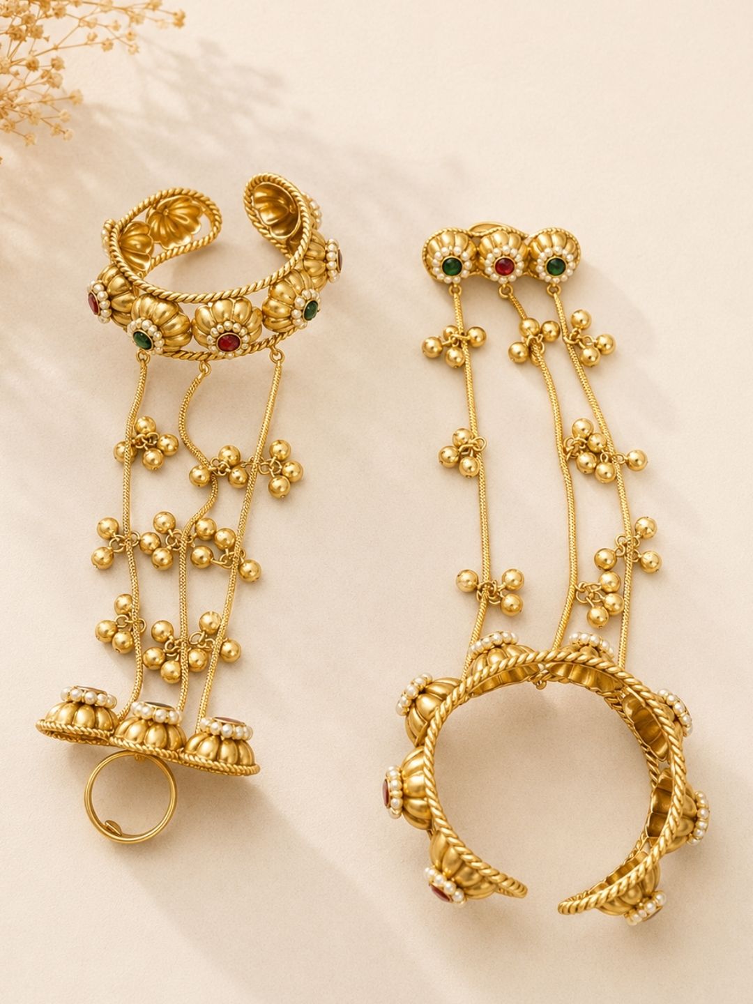 Ishhaara Gold Tone Ghungharoo Haath Phool