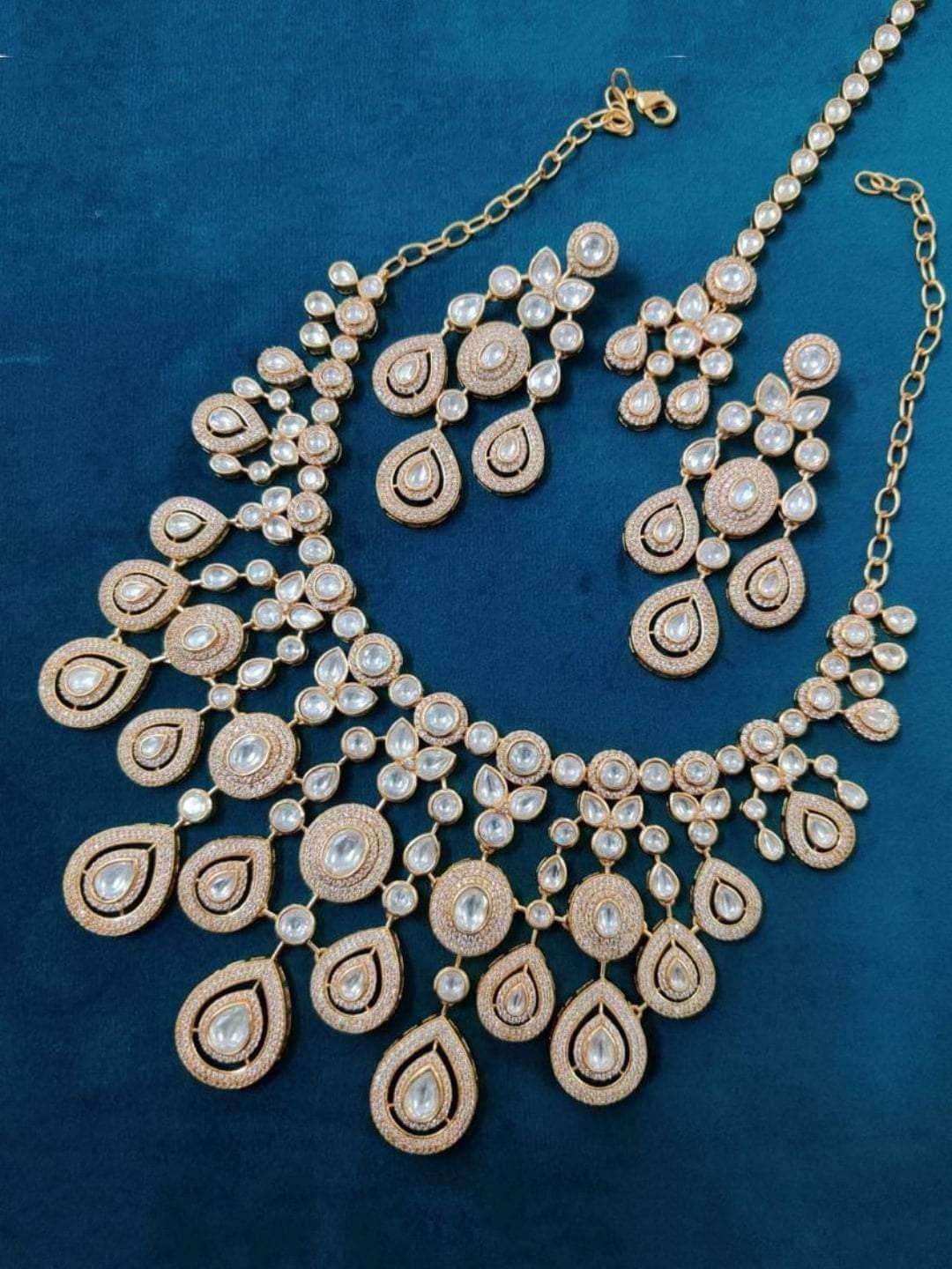 Ishhaara Victorian Polki Kundan And Ad Necklace Set