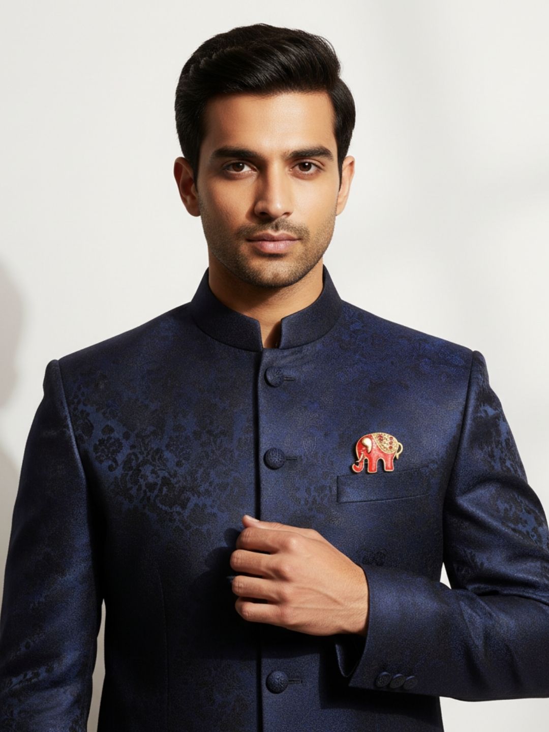 Ishhaara Golden Elephant Metal Brooch