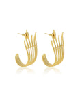 Ishhaara Golden Flame Stud Earring