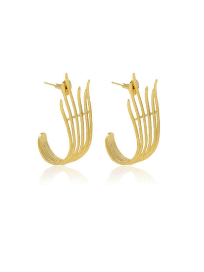 Ishhaara Golden Flame Stud Earring