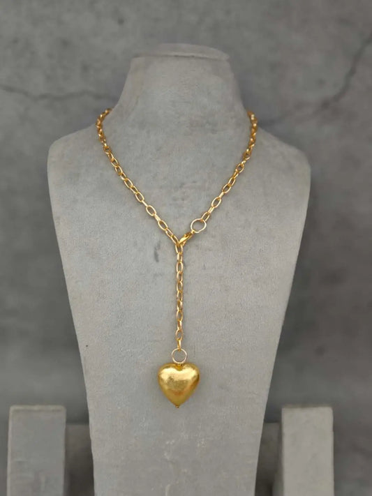 Ishhaara Golden Heart Necklace