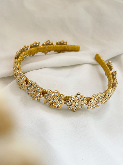 Ishhaara Golden Kundan Headband