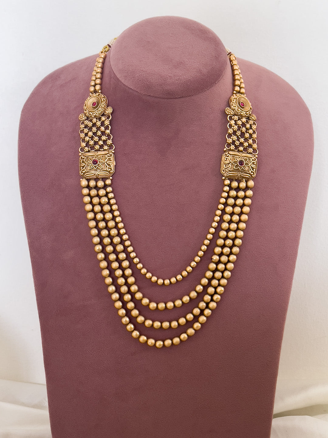 Ishhaara Golden Pearl Four Layered Mala