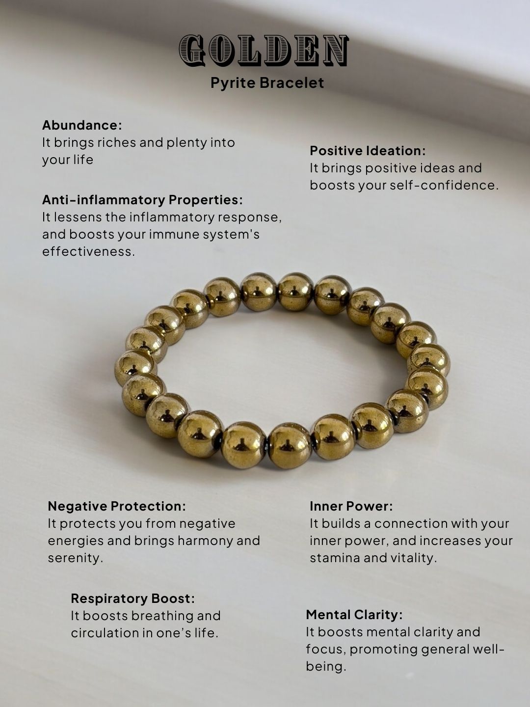 Ishhaara Golden Pyrite Bracelet