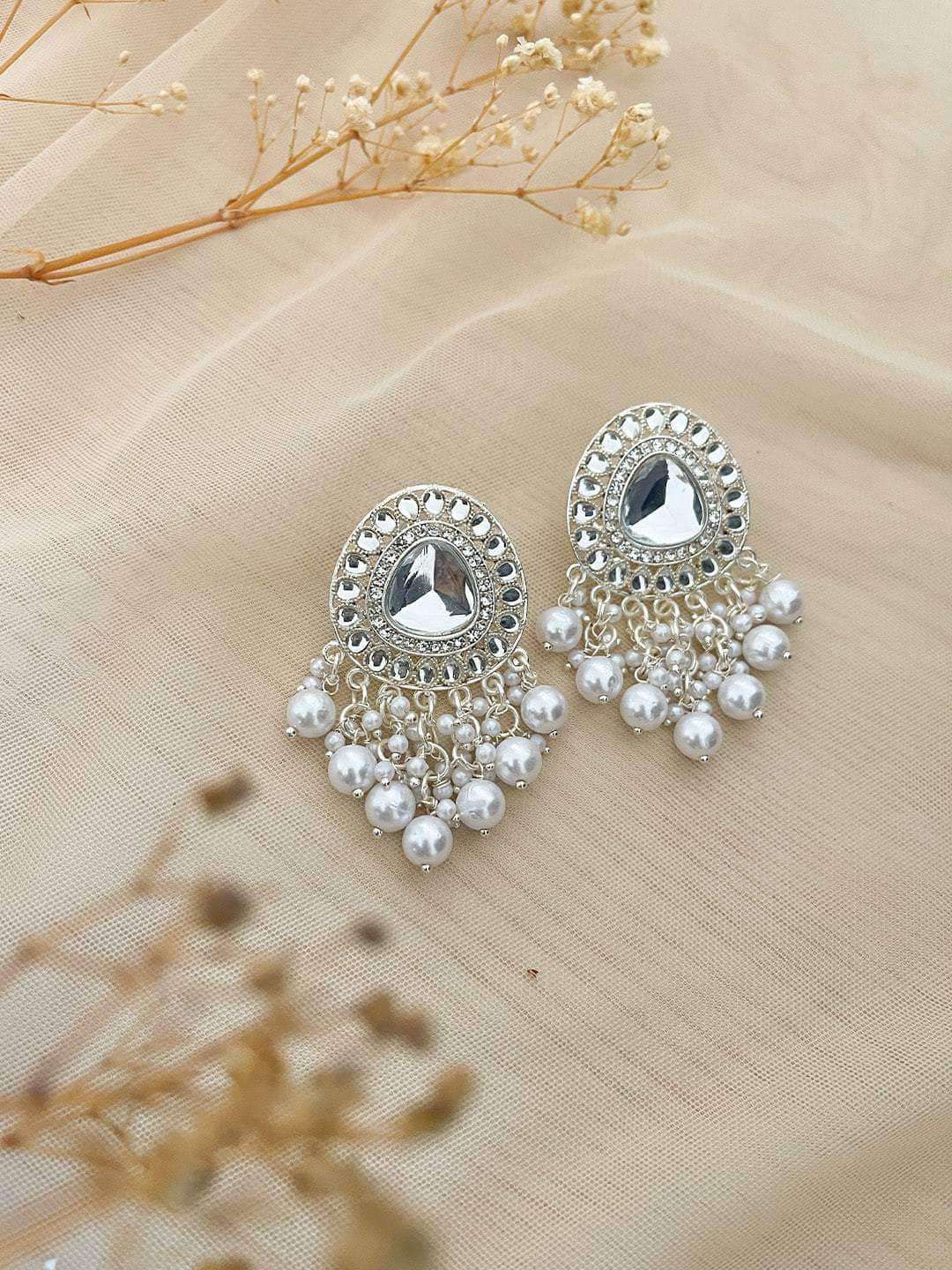 Ishhaara Golden Reshmi Ethnic Earrings