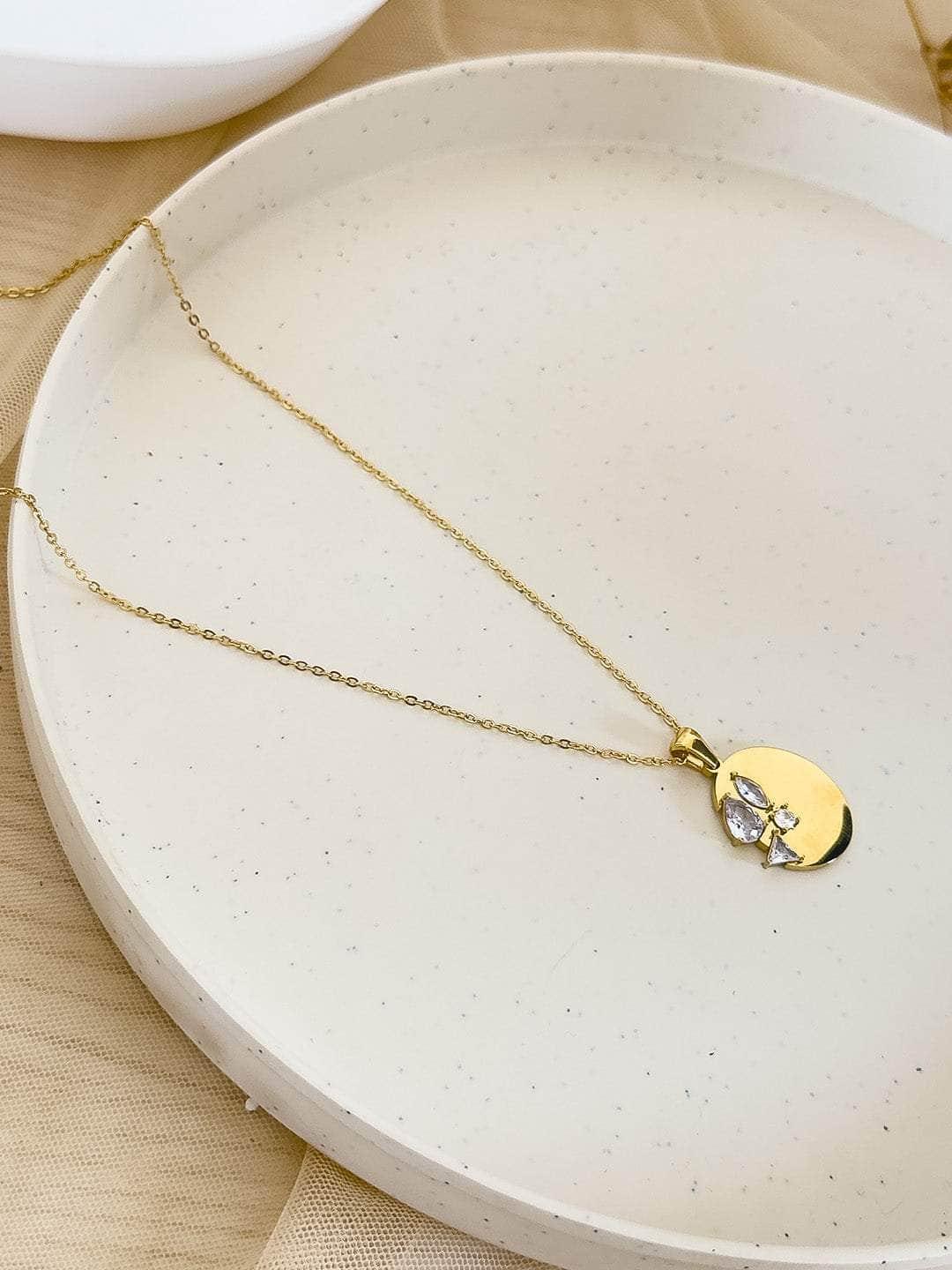 Ishhaara Golden Tulip Necklace
