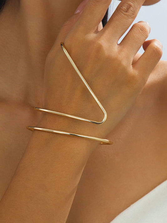 Ishhaara Golden V Wrap Minimal Bracelet