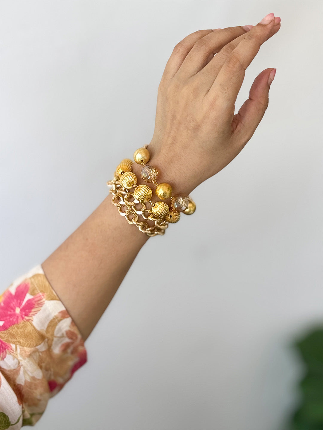 Ishhaara Golden Wrap Around Bracelet