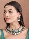 Ishhaara Gorgeous Moissanite Short Neckpiece With Earrings