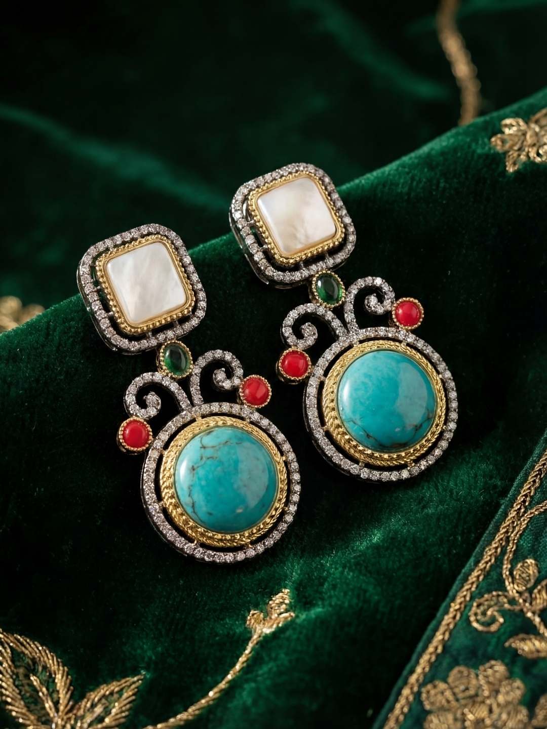 Ishhaara Graceful Multicolor Contemporary Earrings