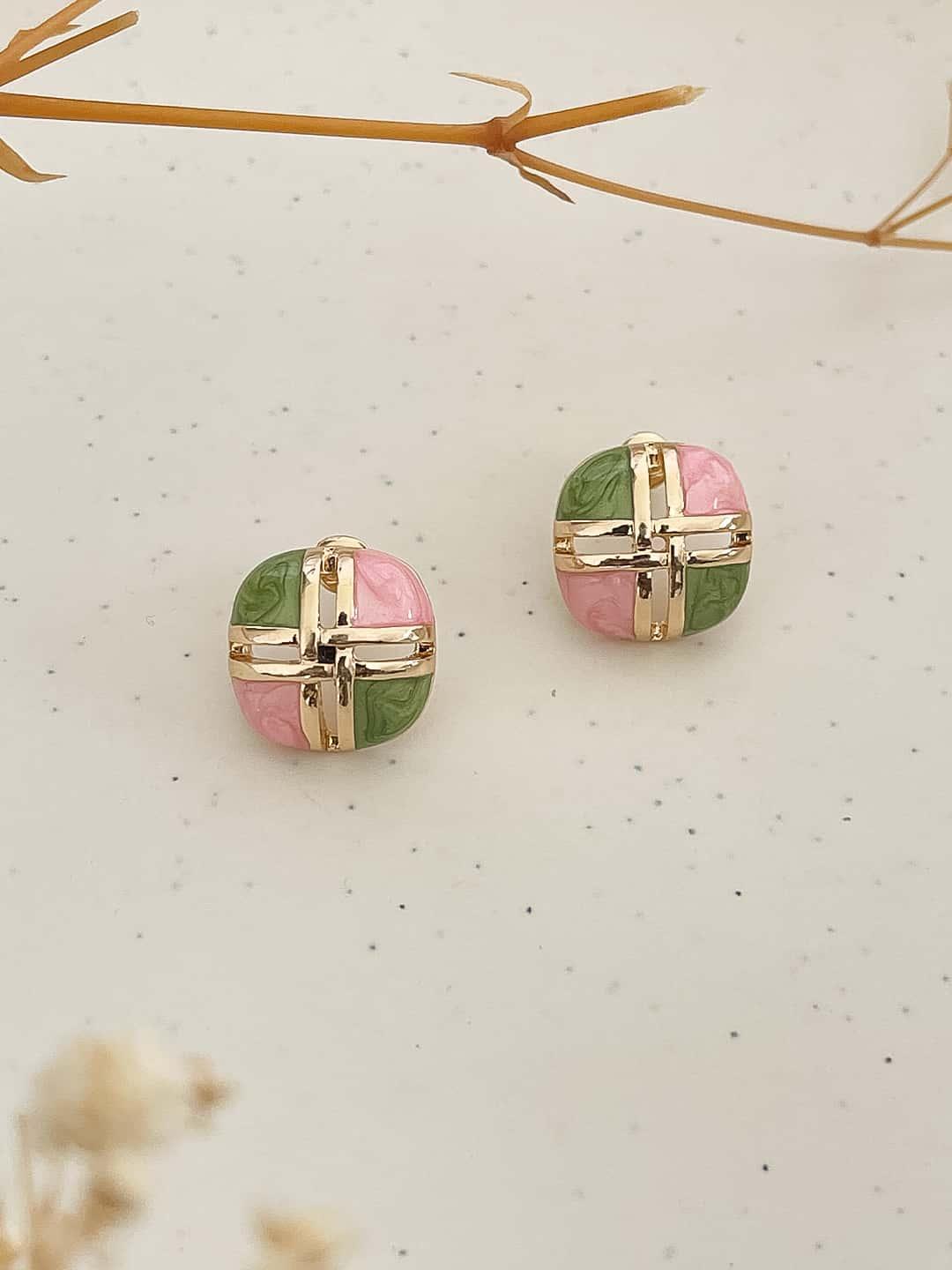 Ishhaara Vintage Enamel Multicolor Earrings