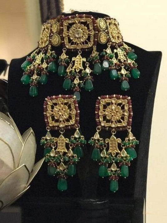 Ishhaara 3 Square Necklace Choker