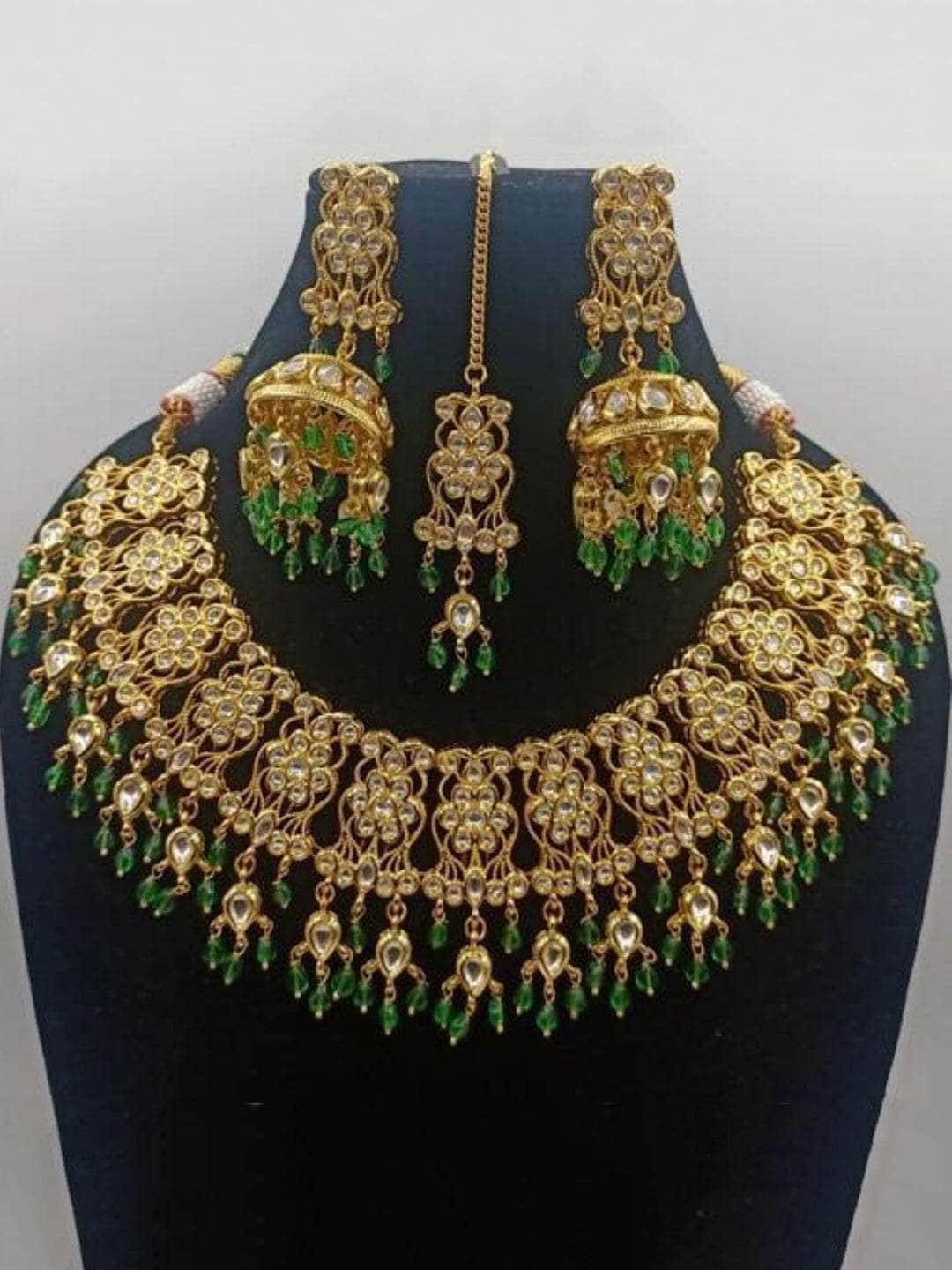 Ishhaara Antique Gold Design Necklace Set