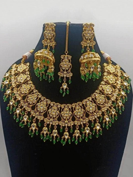 Ishhaara Antique Gold Design Necklace Set