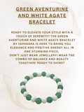 Ishhaara Green Aventurine And White Agate Bracelet