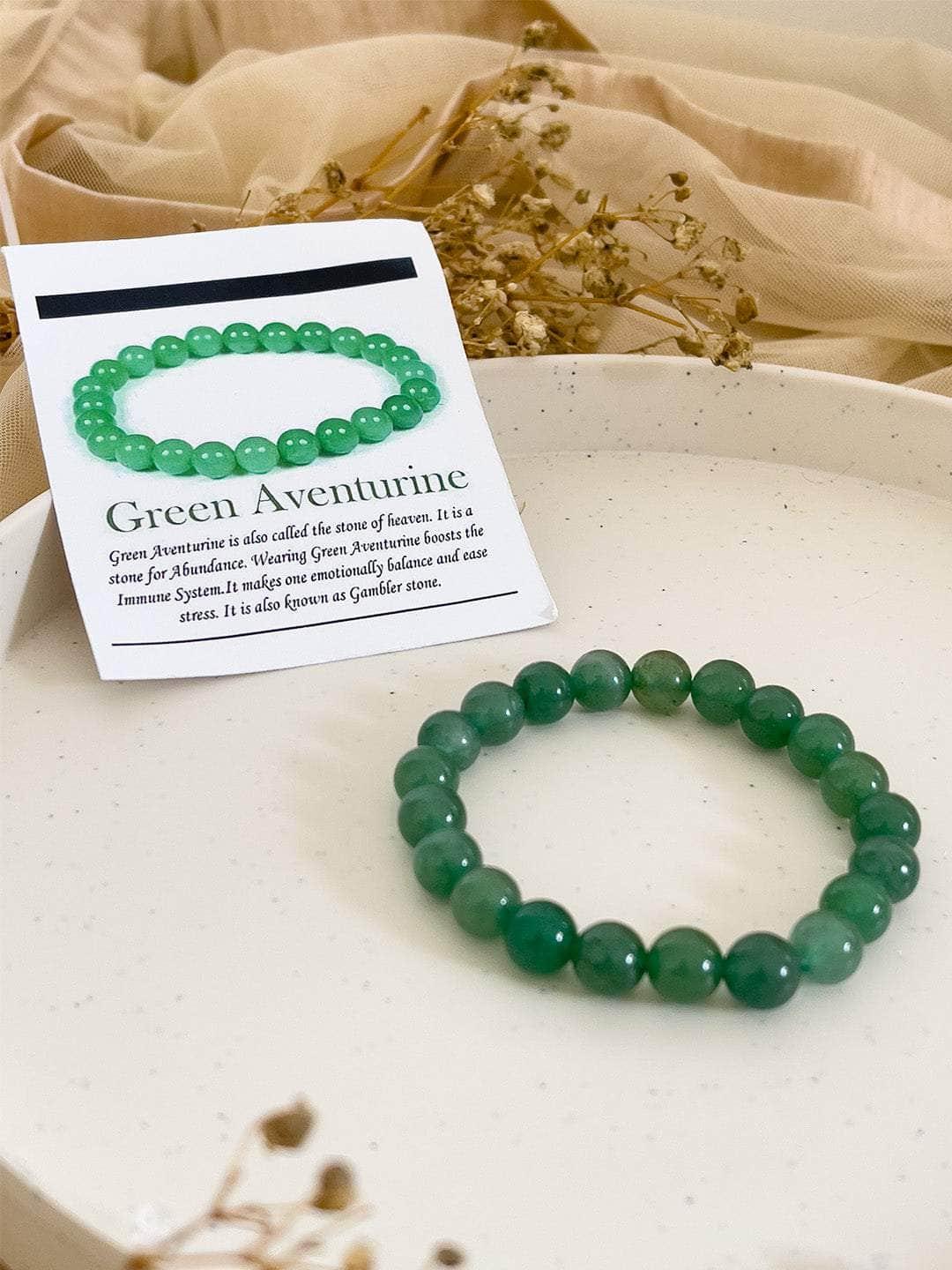 Ishhaara Green Aventurine Crystal Bracelet