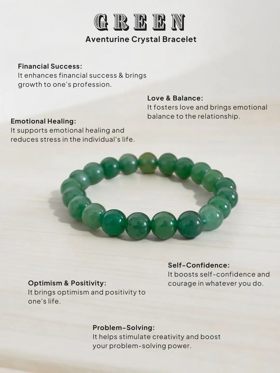 Ishhaara Green Aventurine Crystal Bracelet