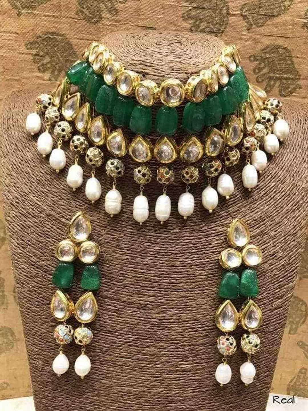 Ishhaara Beaded Kundan Pearl Choker