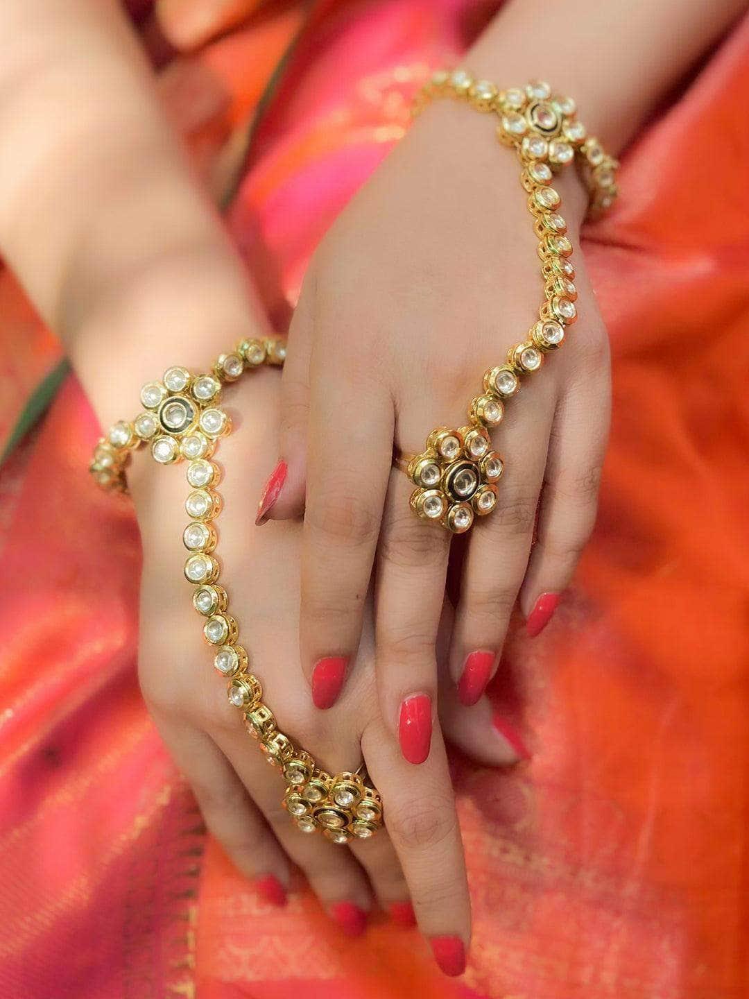 Ishhaara Green Beads Pearls Kundan Bridal Jewellery Set