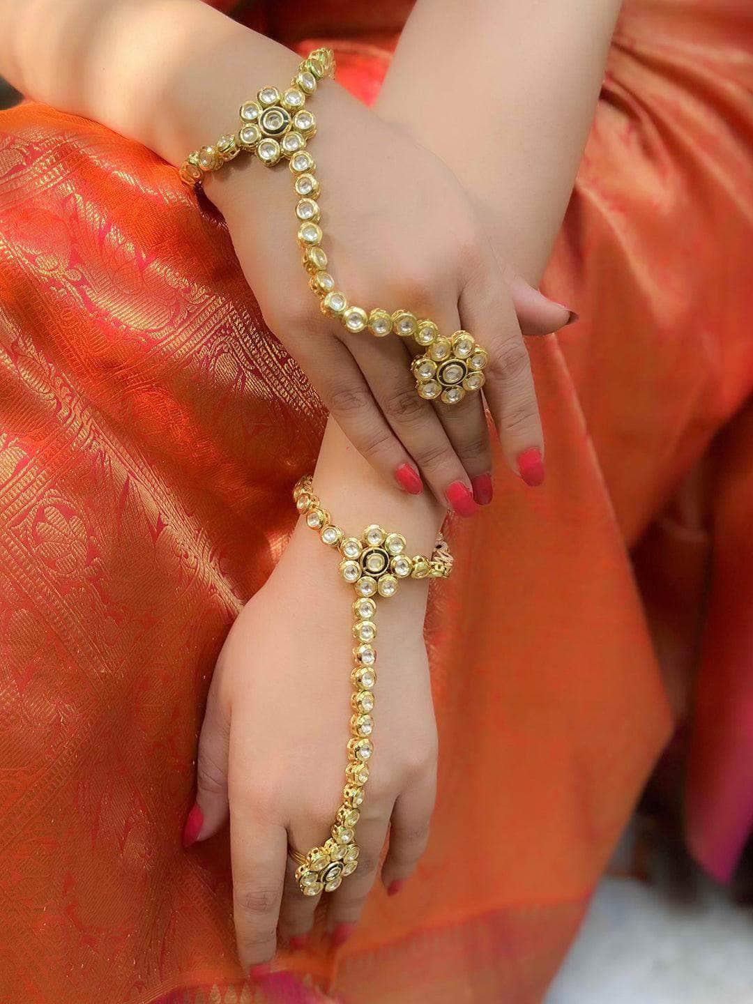 Ishhaara Green Beads Pearls Kundan Bridal Jewellery Set