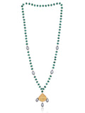 Ishhaara Green Beads Stone Pendant