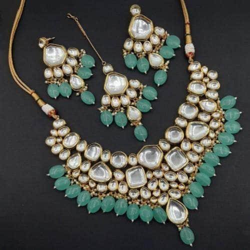 Ishhaara Big Kundan Onex Necklace Set