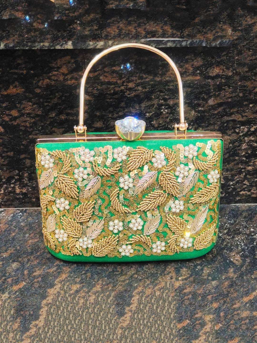 Ishhaara Bridal Embroidery Box Clutch