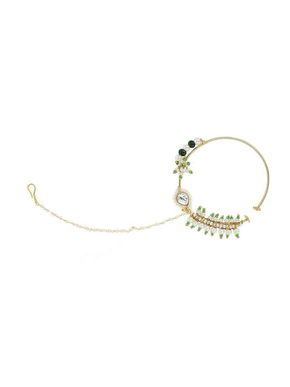 Ishhaara Green Bridal Nath