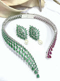 Ishhaara Green Collar Statement Necklace