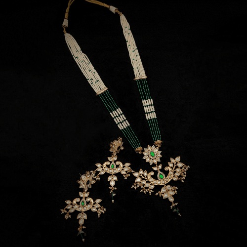 Ishhaara Crystal Jadau Necklace Set