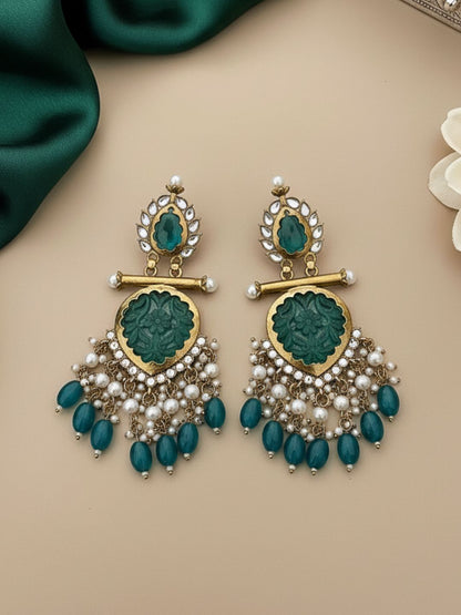Ishhaara Cutwork Chandbali Earrings