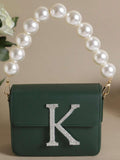 Ishhaara Green Designer New Initial Clutch Bag