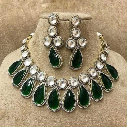 Ishhaara Drop Hanging Polki Kundan Necklace