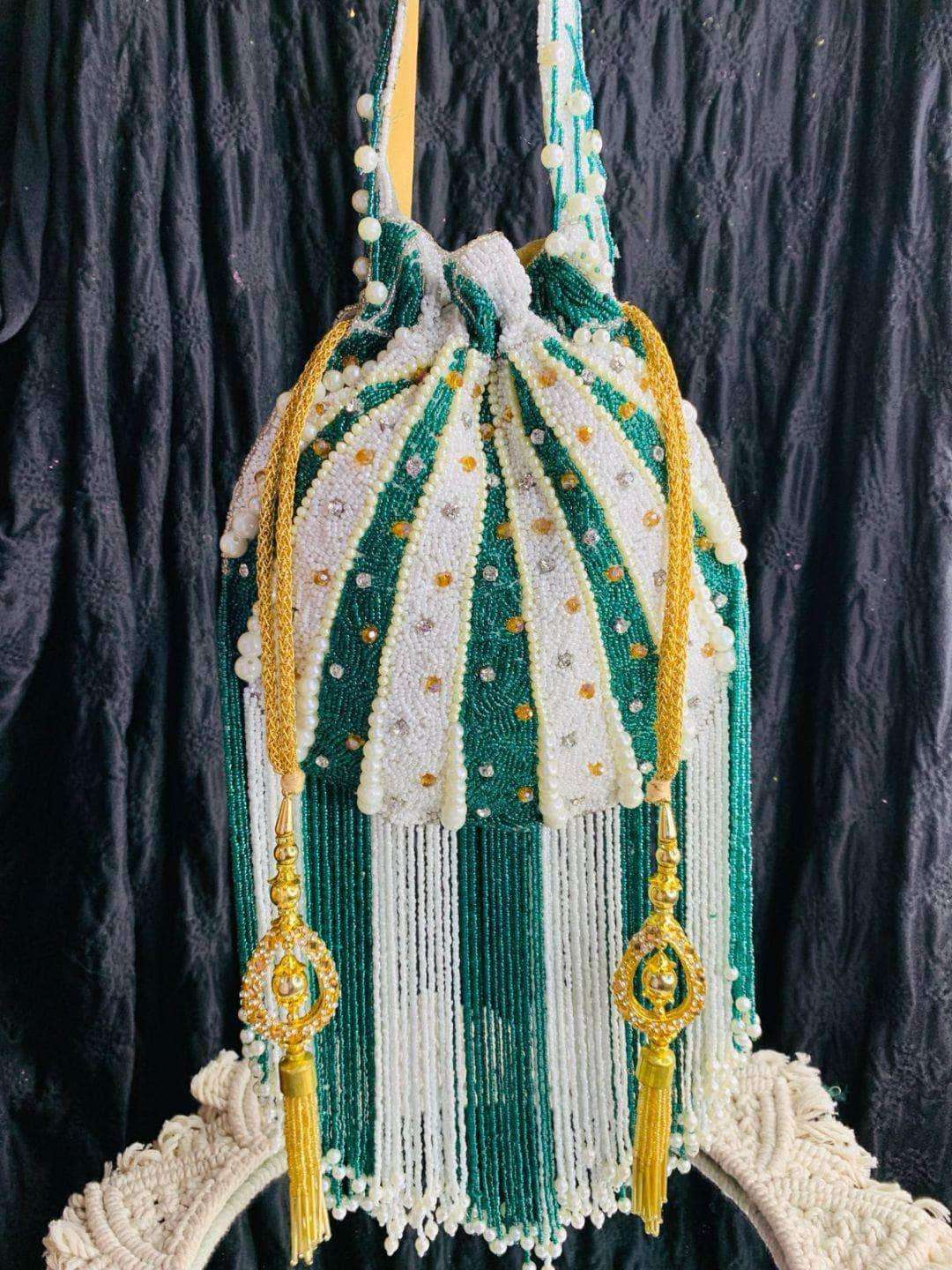 Ishhaara Embellished Pearl Potli Bag