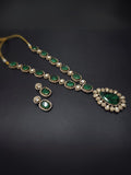 Ishhaara Green Emerald Cassidy Zirconia Jewellery Set