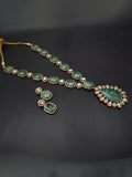 Ishhaara Green Emerald Cassidy Zirconia Jewellery Set