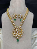 Ishhaara Green Gorgeous Kundan Designer Necklace Set