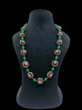 Ishhaara Green Jadau Beaded Pearl Necklace