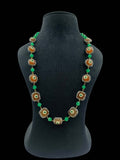 Ishhaara Green Jadau Beaded Pearl Necklace