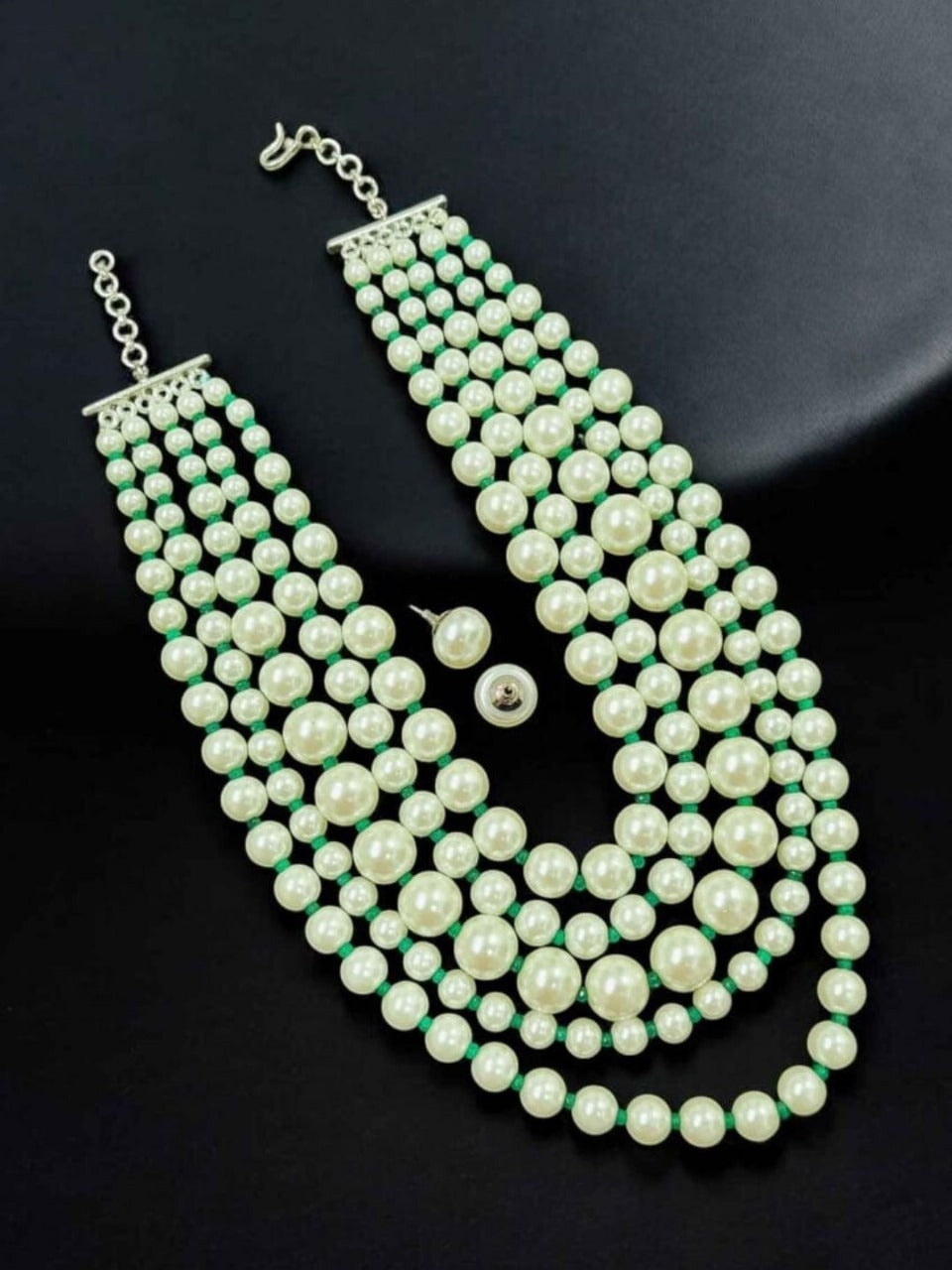 Ishhaara Green Kareena Kapoor Inspired Pearl Layered Necklace