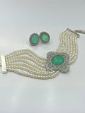 Ishhaara Green Kareena Kappor Khan Inspired Pearl Choker Necklace