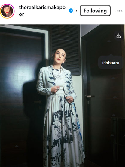 Ishhaara Green Karisma Kapoor In Water Drop Shaped Doublet Rings