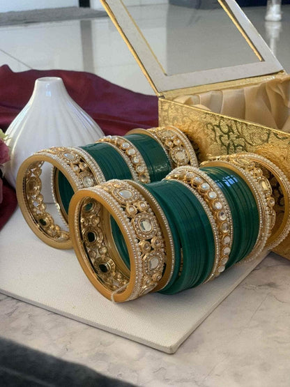 Ishhaara Green Kundan Bridal Chooda