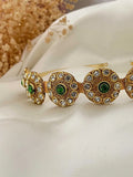 Ishhaara Green Kundan Ethnic Hair Band