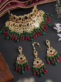 Ishhaara Green Kundan Kanti Rajputana Necklace