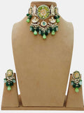 Ishhaara Green Kundan Tanjore Bridal Necklace Set