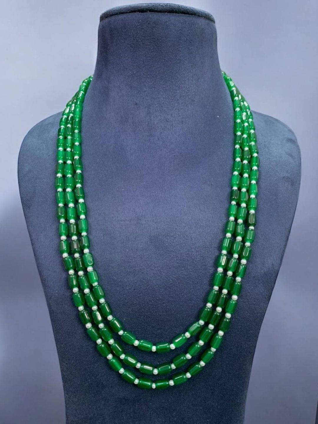 Ishhaara Green Layered Traditional Dulha Moti Mala