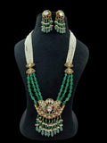 Ishhaara Green Multi Strand Kundan Raani Haar Necklace