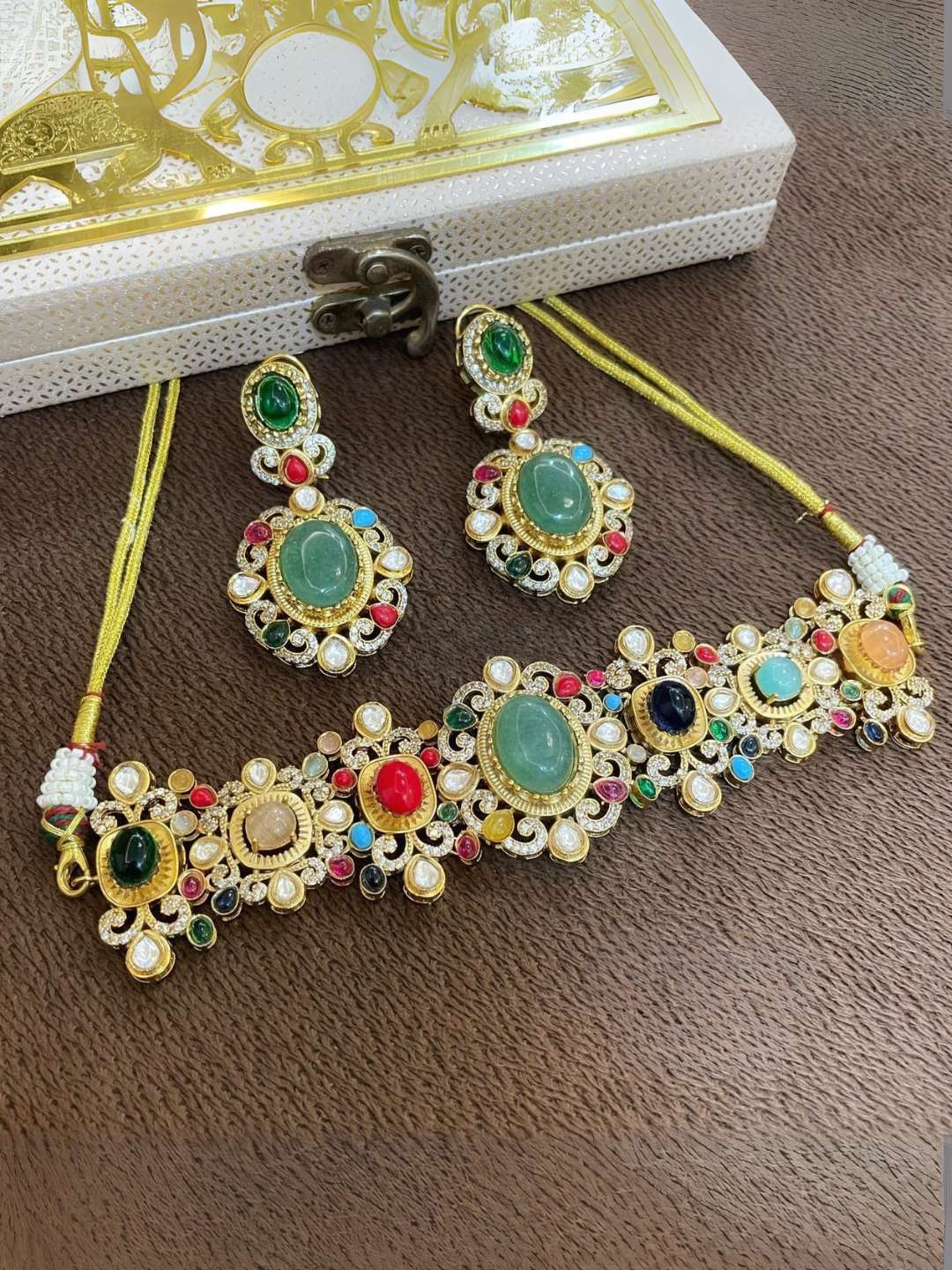 Ishhaara Green Multicoloured Indowestern Designer Set